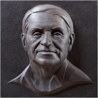 Male Portrait - Bas-Relief Sculpture - Cold Cast Bronze